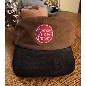 Hatch Show Print - Hat - Nashville, Tennessee - Suede Brown and Black NWOT